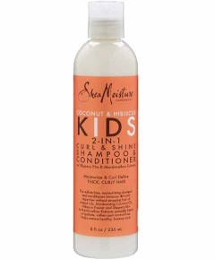 Coconut And Hibiscus Kids 2 In 1 Curl And Shine Shampoo And Conditioner